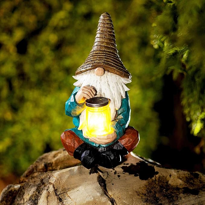 Firefly Jar Garden Gnome