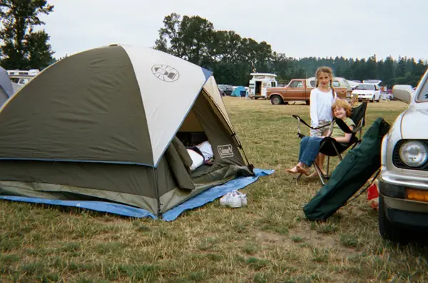 camping at WOMAD 2001