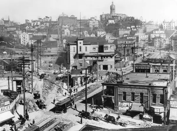Creation of Skid Road (Yesler Way)